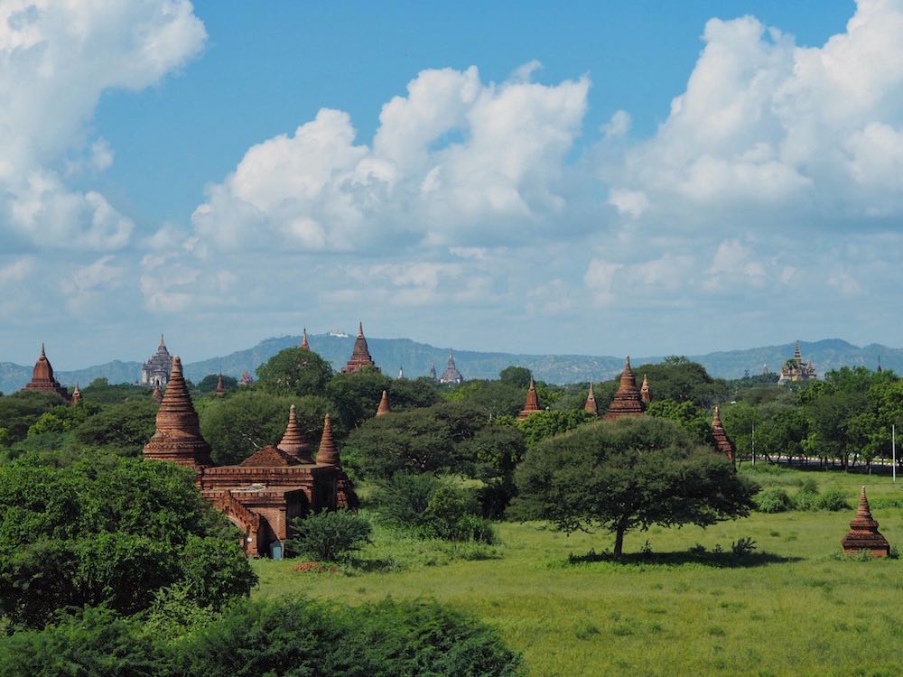 View of pagodas and temples