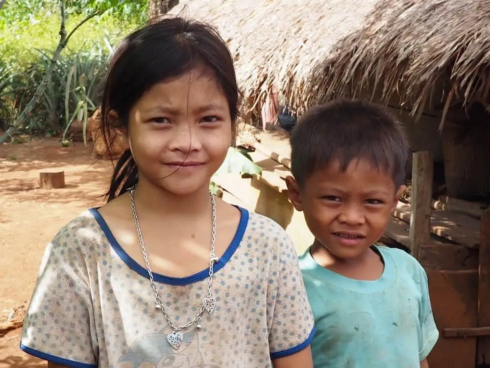Two Bunong village children