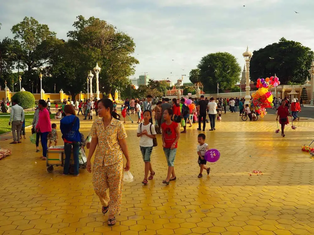 Pajamas as leisure wear in Phnom Penh