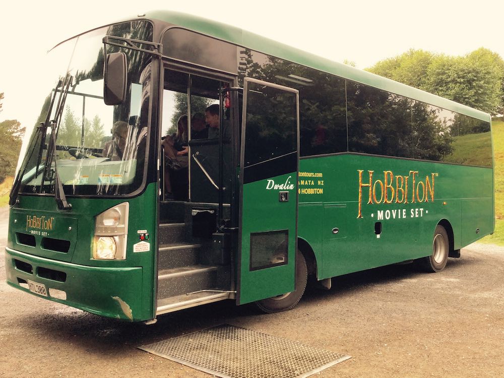 Hobbiton Movie Set tour bus