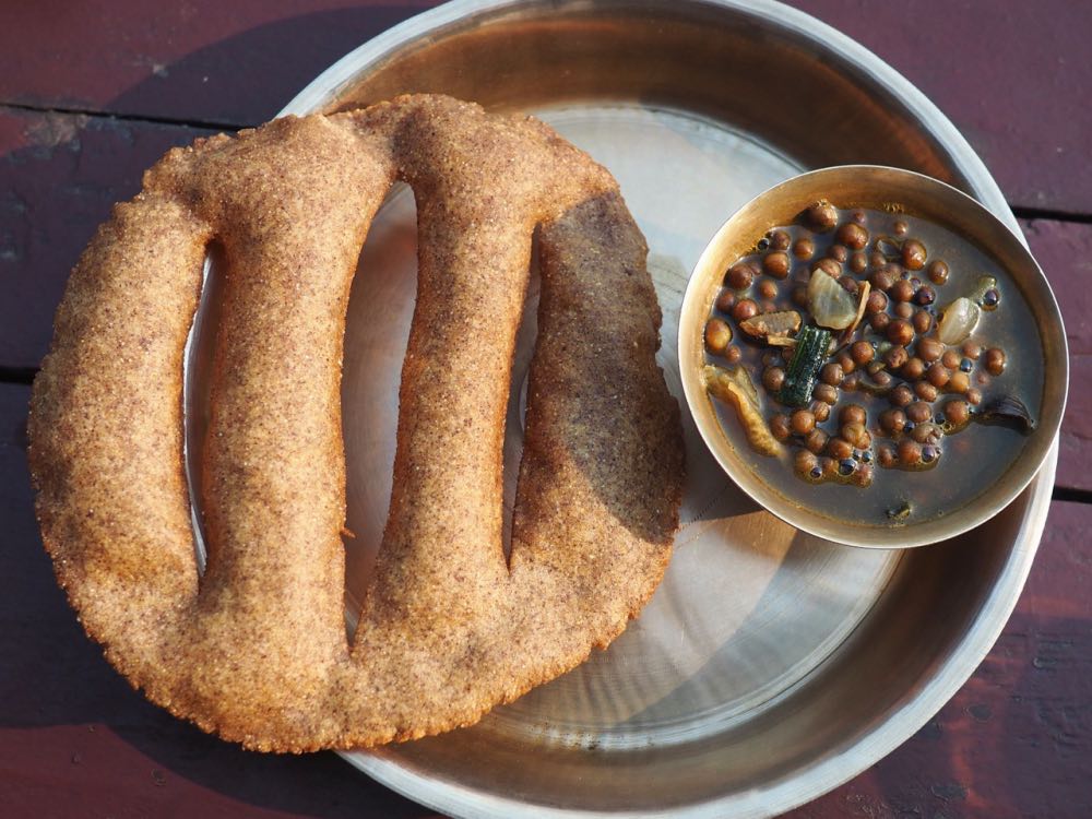 Gurung bread with lentils