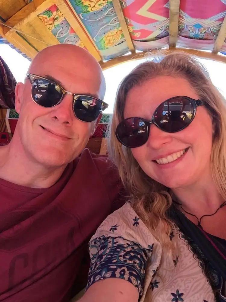 Ian and Nicky on Dal Lake