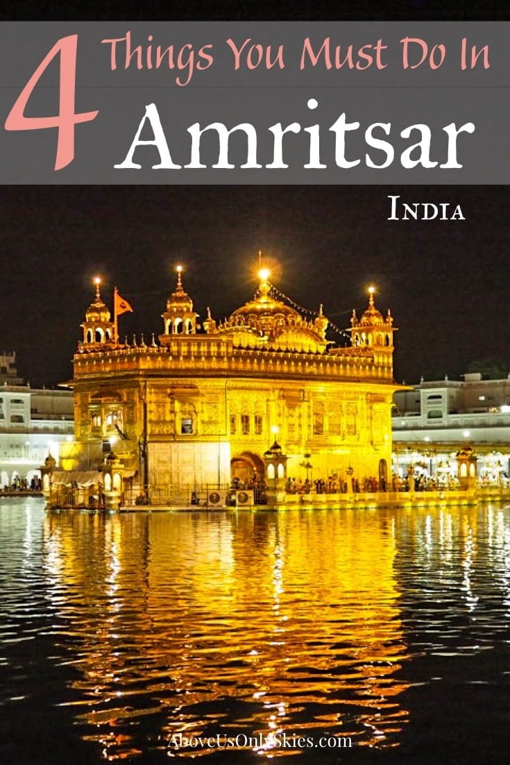 If you are visiting Punjab here are four things to do in Amritsar - including a spectacular temple, a turning point in history, cabaret at the border and breakfast nirvana #amritsar #indianarmy #indiatravel #indiatourism #indiatravelguide #sikhism #goldentemple #goldentempleamritsar #punjabi #jallianwalabagh #indiapakistan #indianfood #punjabifood