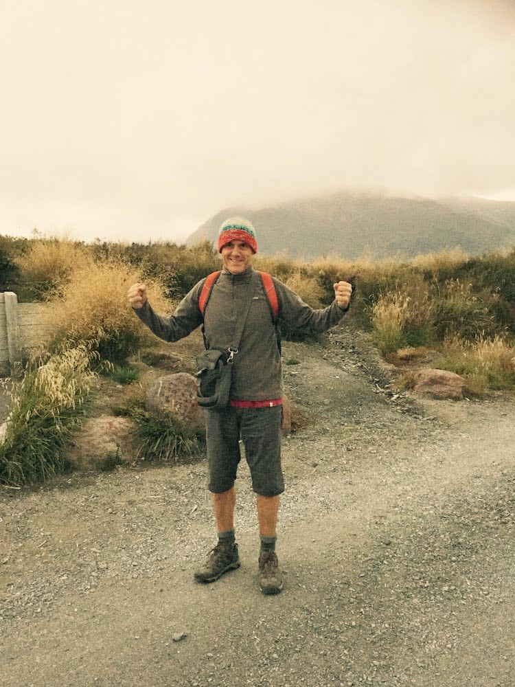 Ian at the start of the Tongariro Alpine Crossing