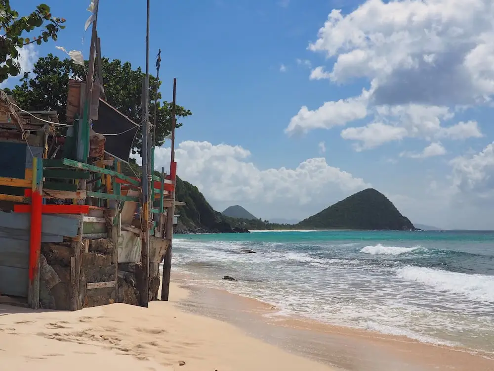The Bomba Shack and Apple Bay beach