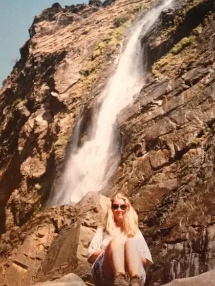 Nicky at Jog Falls Karnataka India