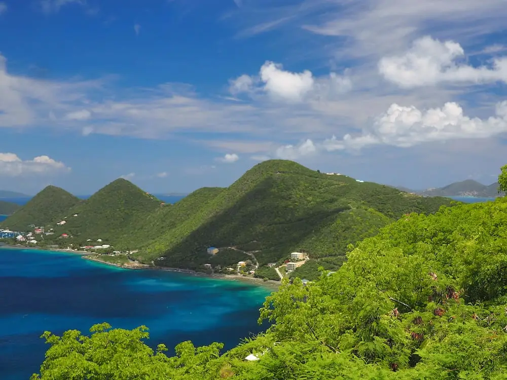 View towards West End, Tortola before Hurricane Irma struck