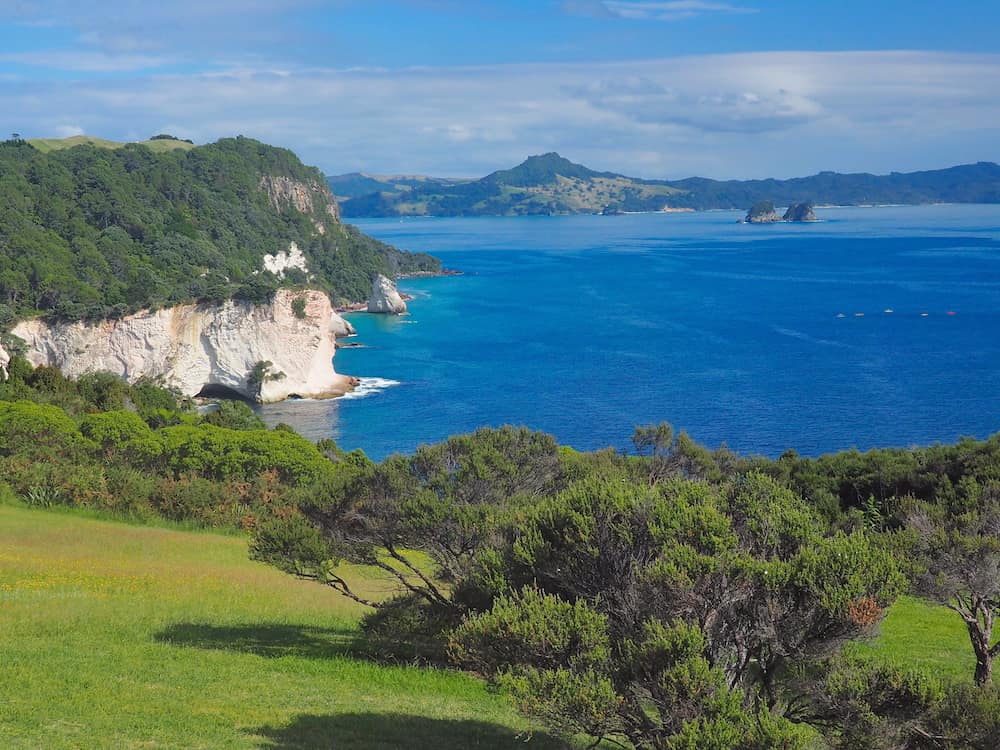 View from Hahei to Cathedral Cove