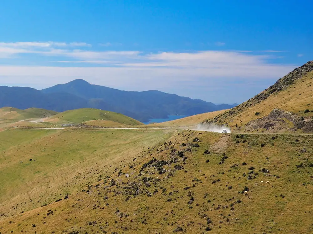 Dirt road to French Pass New Zealand