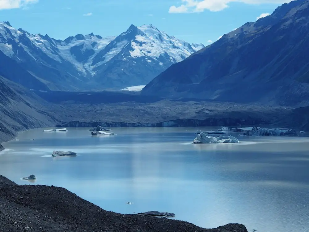 Tasman Glacier Mount Cook National Park New Zealand