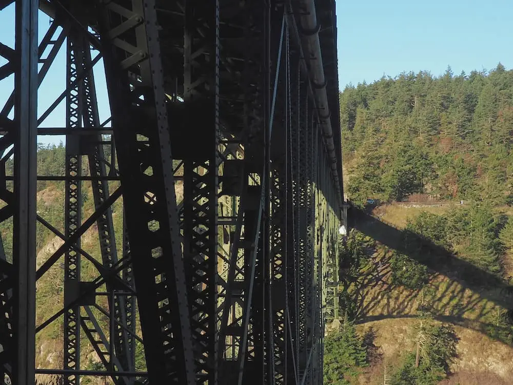Deception Pass Bridge viewed from below