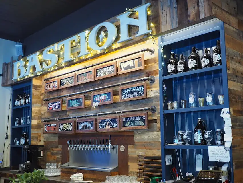 Bastion Brewery bar area Skagit Valley