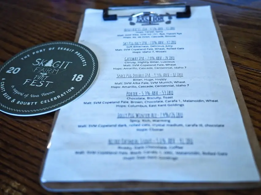 Bastion Brewing Beer Menu