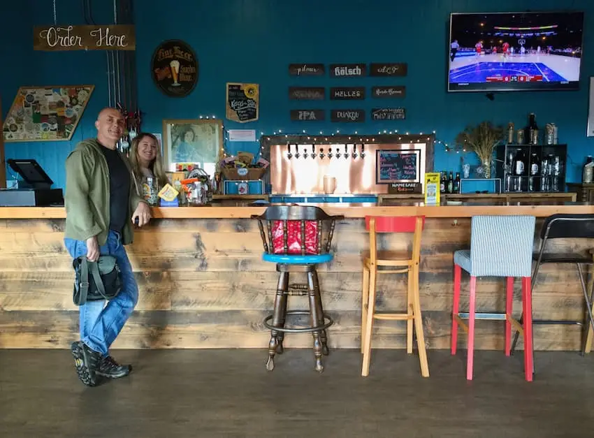 Chuckanut Brewery Ian at the bar 1