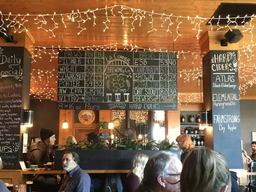 La Conner Brewery beer menu
