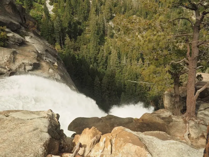 Mist Trail view from top of Nevade Fall