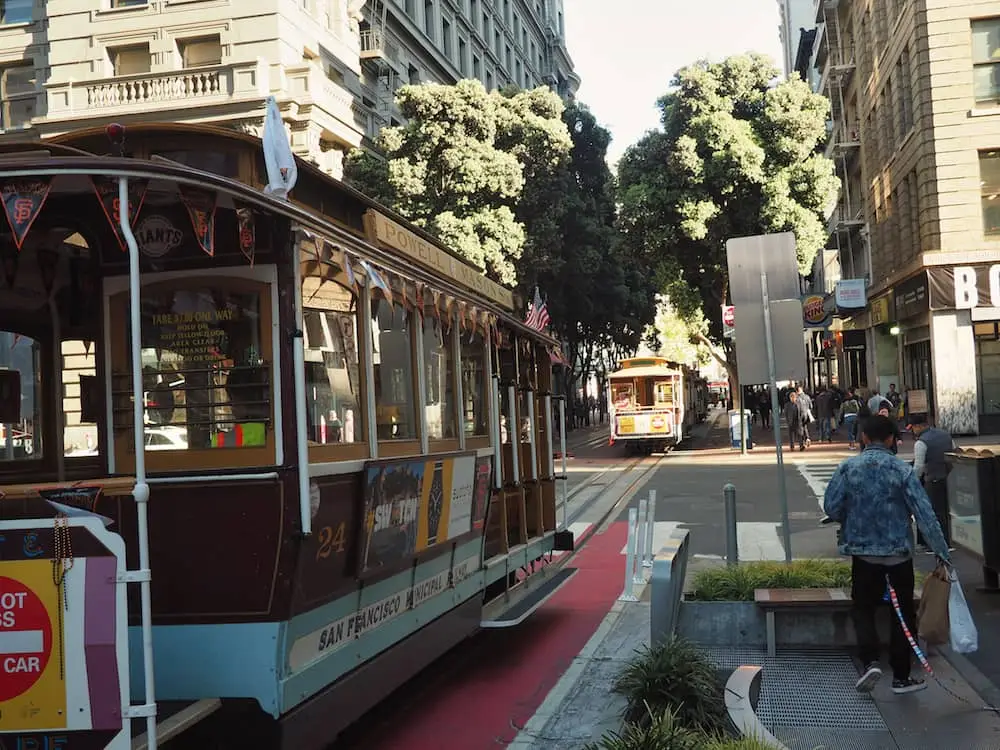 Cable car in San Francisco