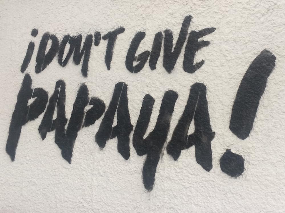 Don't give papaya!