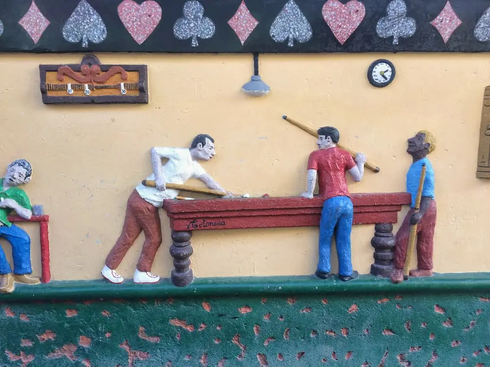Exploring Guatape - pool table zocalo