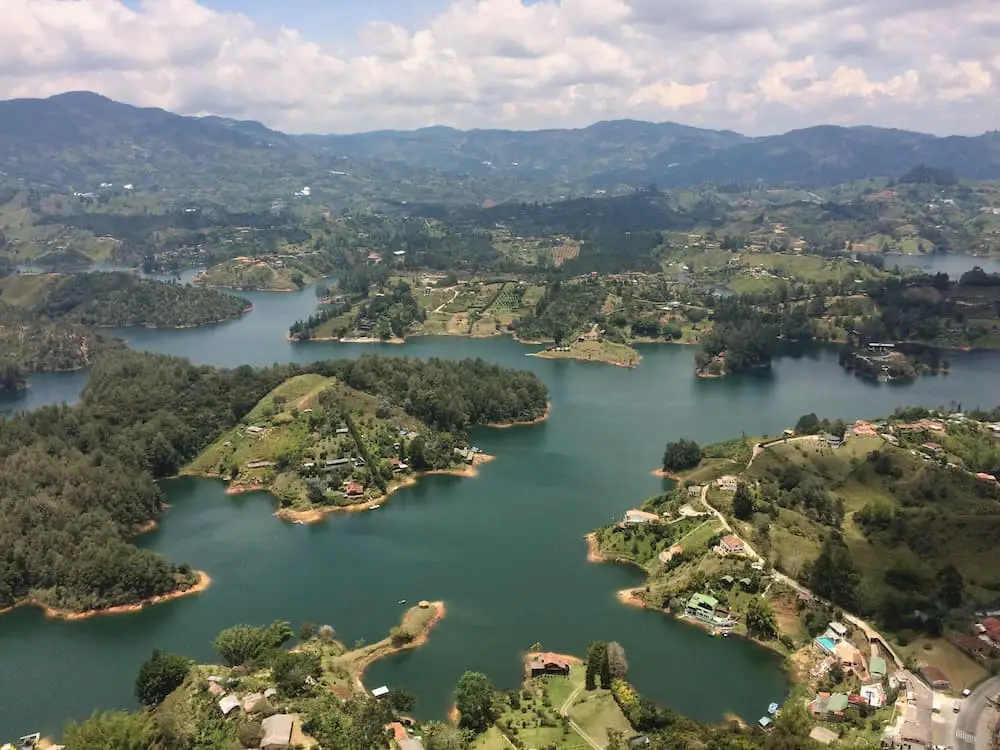Exploring Guatape - view from top of El Penol
