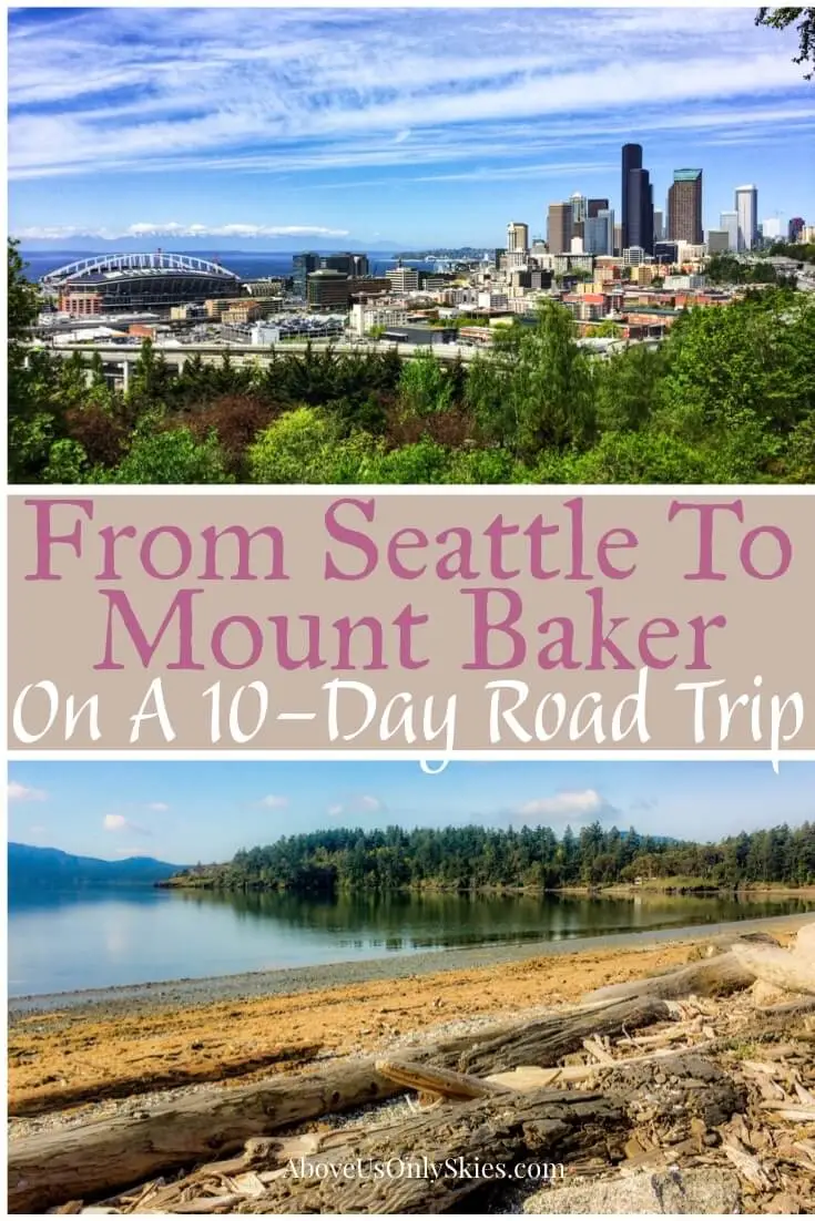 Washington State, in the Pacific Northwest USA, is an adventure playground for big kids! Head to the West Coast with our perfect road-trip itinerary starting in Seattle, the Emerald City. Go hiking in the National Parks and Mount Baker. Go whale and orca spotting in Whidbey Island and Anacortes. Take in the San Juan Islands and the sights as you drive the North Cascades. #perfectvacation #pacificNorthwest #sanjuanislands #seattledaytrips #washingtonstateroadtrip