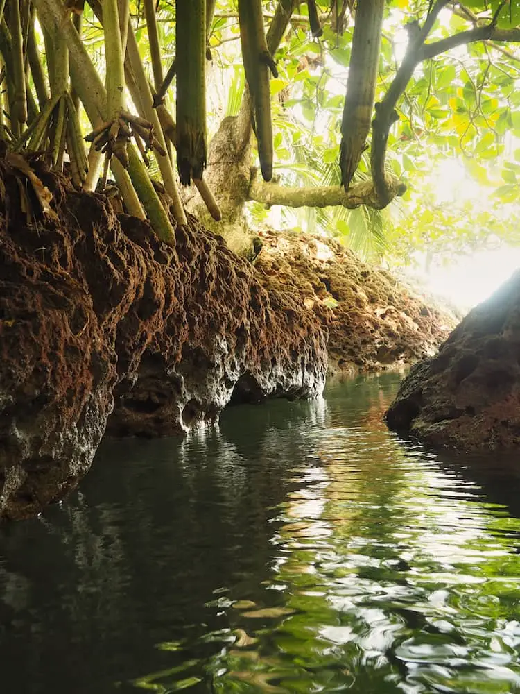The natural pool leads to the sea at Piscina Natural, Cahuita