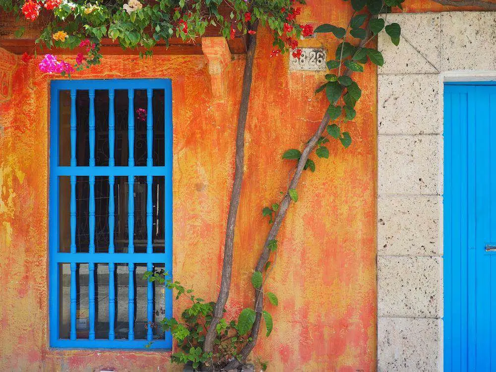 Orange painted house