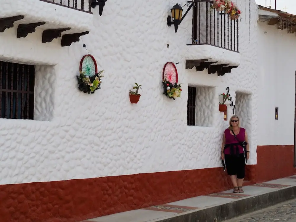 Nicky outside a house in La Playa de Belén