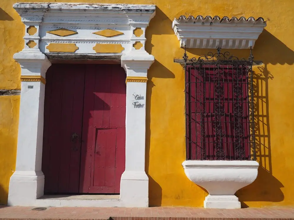 Immaculate house facade in yellow