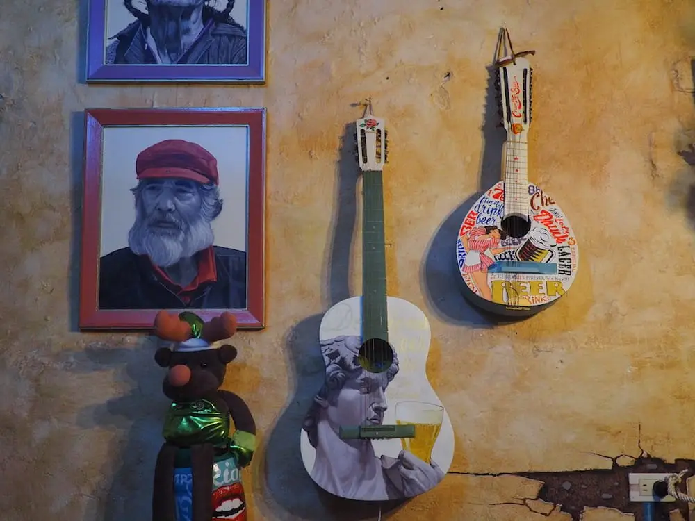 Decor inside La Gloria Cafe