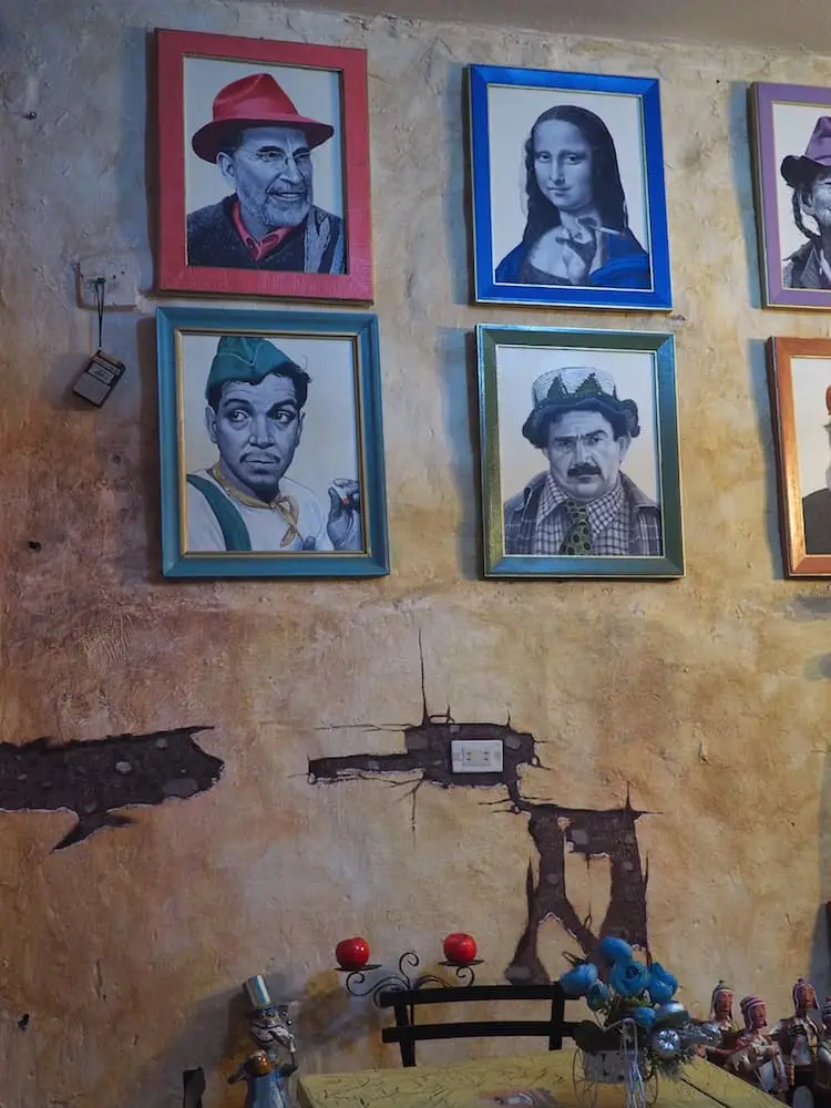 Decor inside La Gloria Cafe