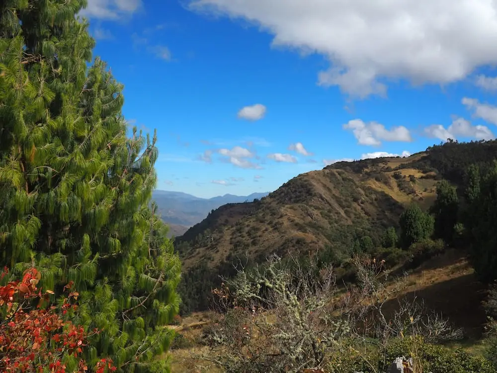 Lower slopes of the paramo