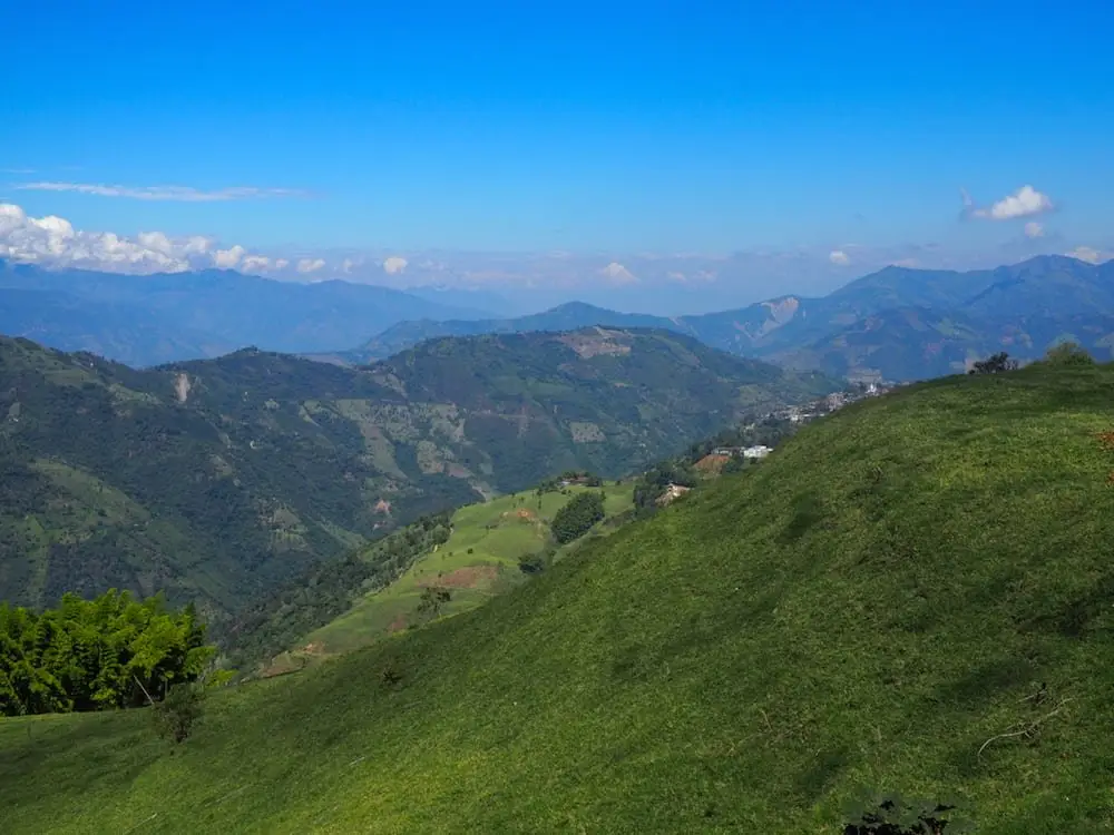 Salamina perched high in the Colombian Andes