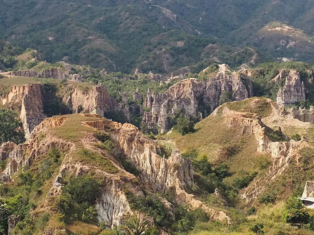 View of Los Estoraques from Los Pinos