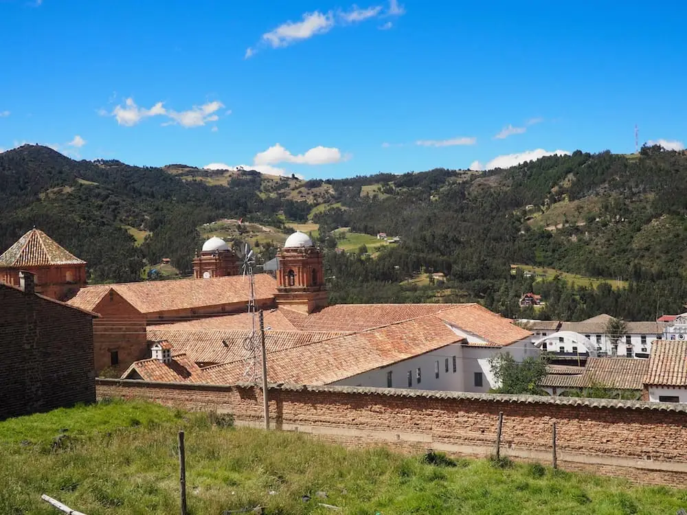 View of the town over the Basílica de Nuestra Señora de Monguí