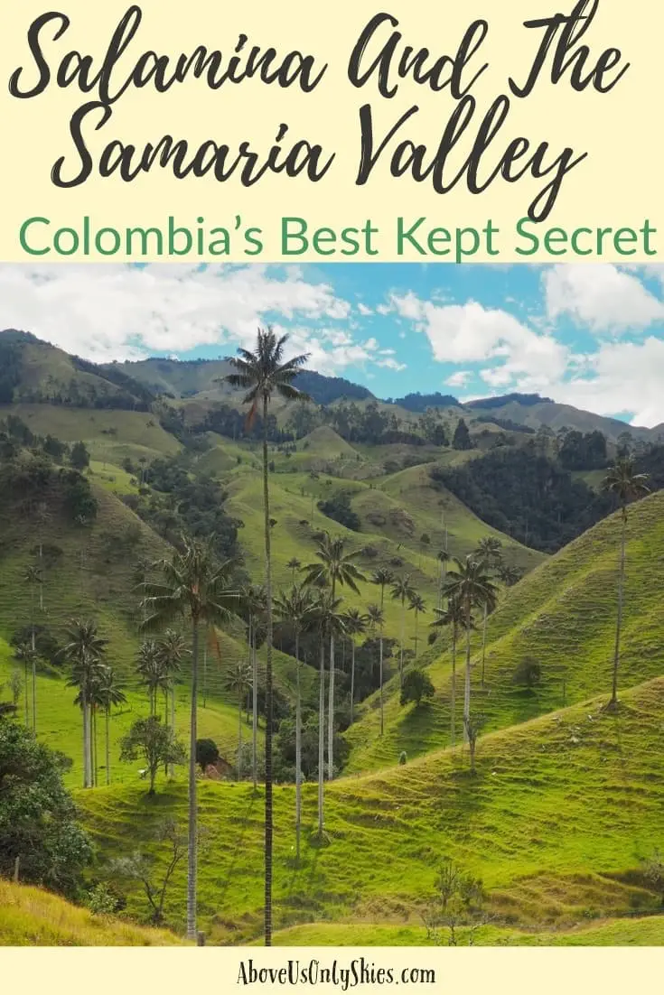 With a sublime mountain setting and access to scenery that rivals the Cocora Valley, Salamina is a visual treat - yet few foreign visitors actually go there - #pueblospatrimonios #heritagetowns #cocoravalley #colombiatravel #offthebeatentrack