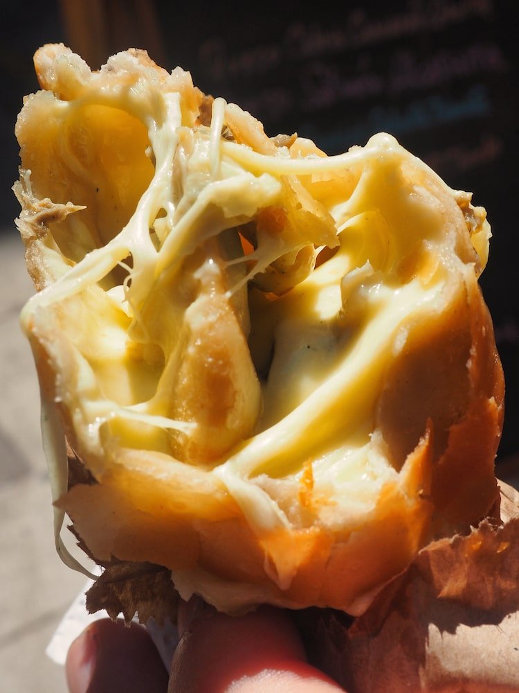 Cheese-filled empanada 