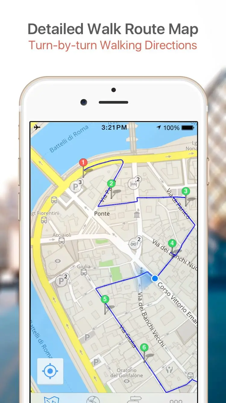 GPSmyCity - detailed walk route map GPSmyCity app - detailed walk route map
