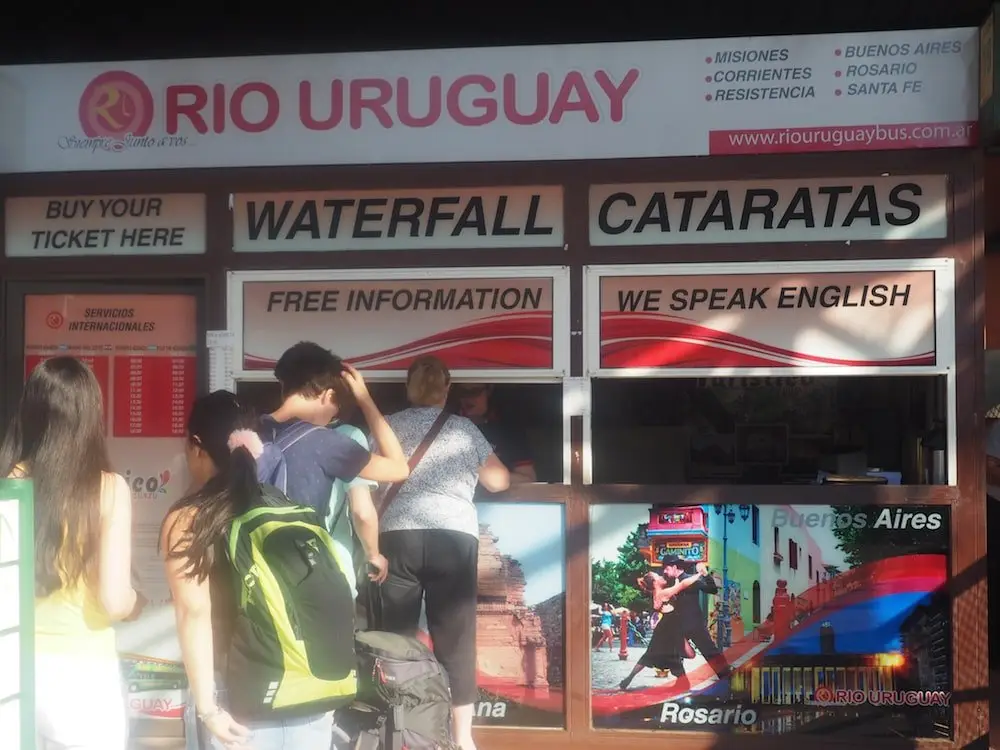 Ticket office at Puerto Iguazu