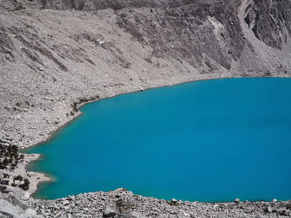 Looking down on Laguna 69