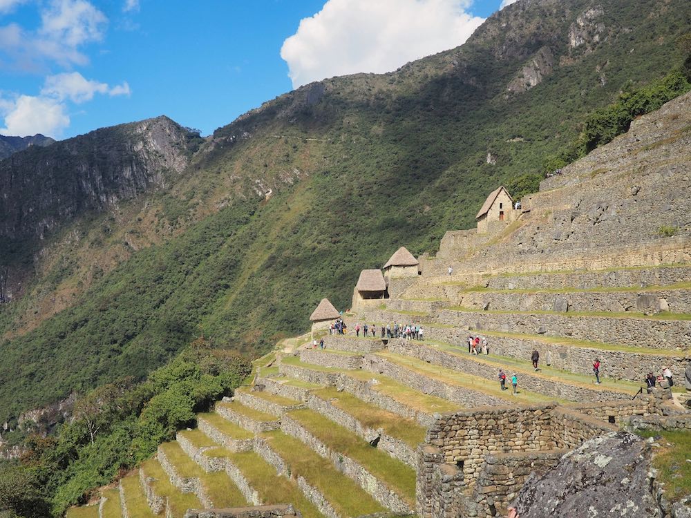 Stepped terraces at Machu Picchu citadel