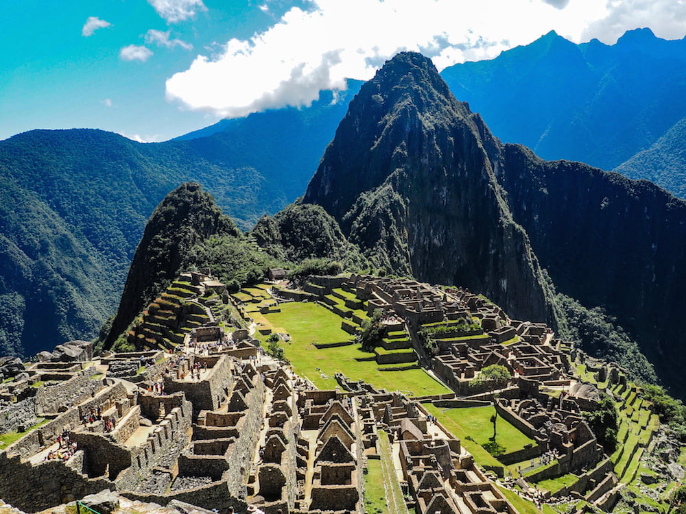View of Machu Picchu from above