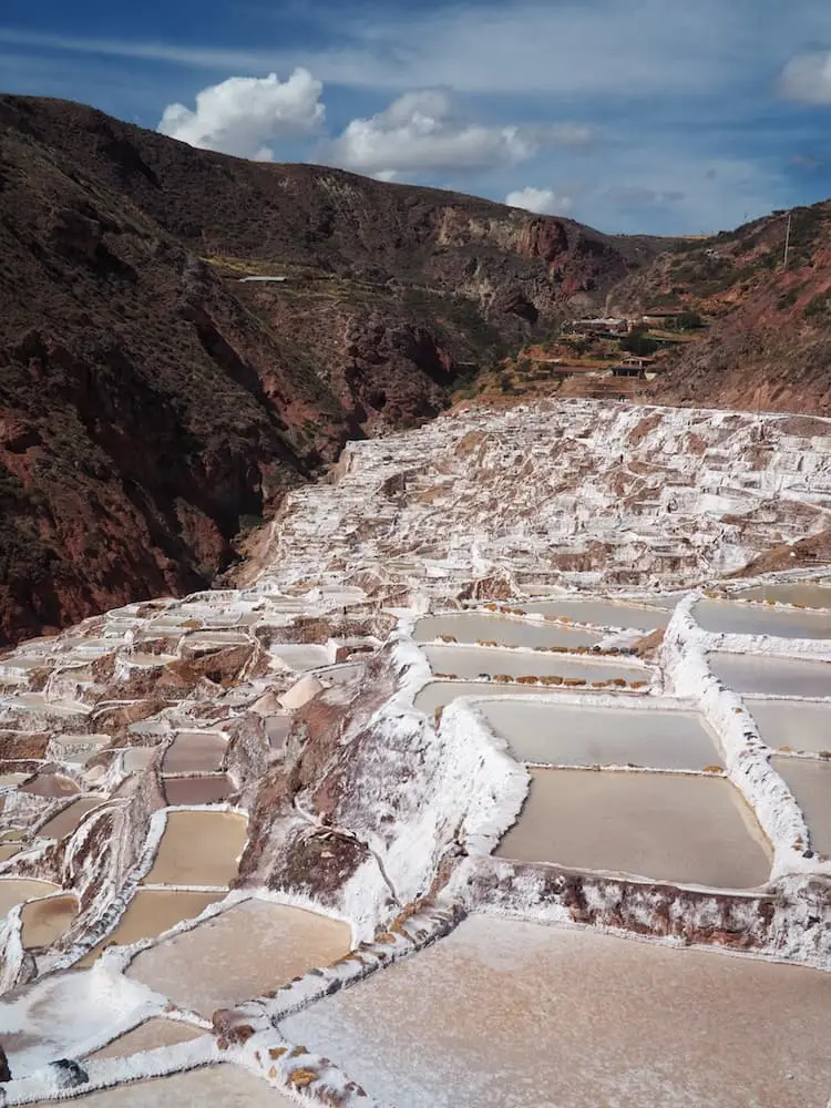 View of the Salineras de Maras from the opposite side