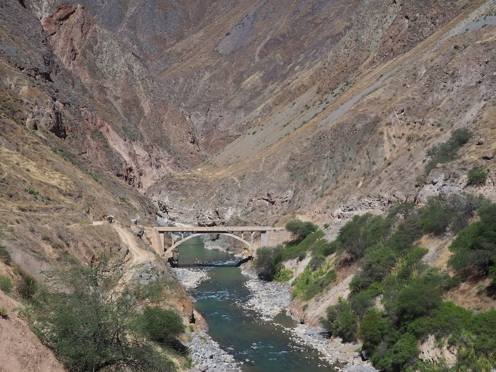 Inca bridge near to Llahuar