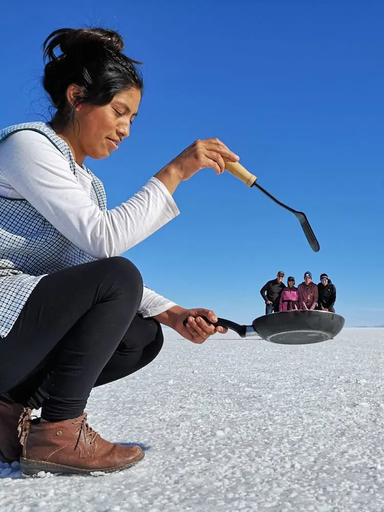 Perspective photo - four of us being sauteed in a frying pan