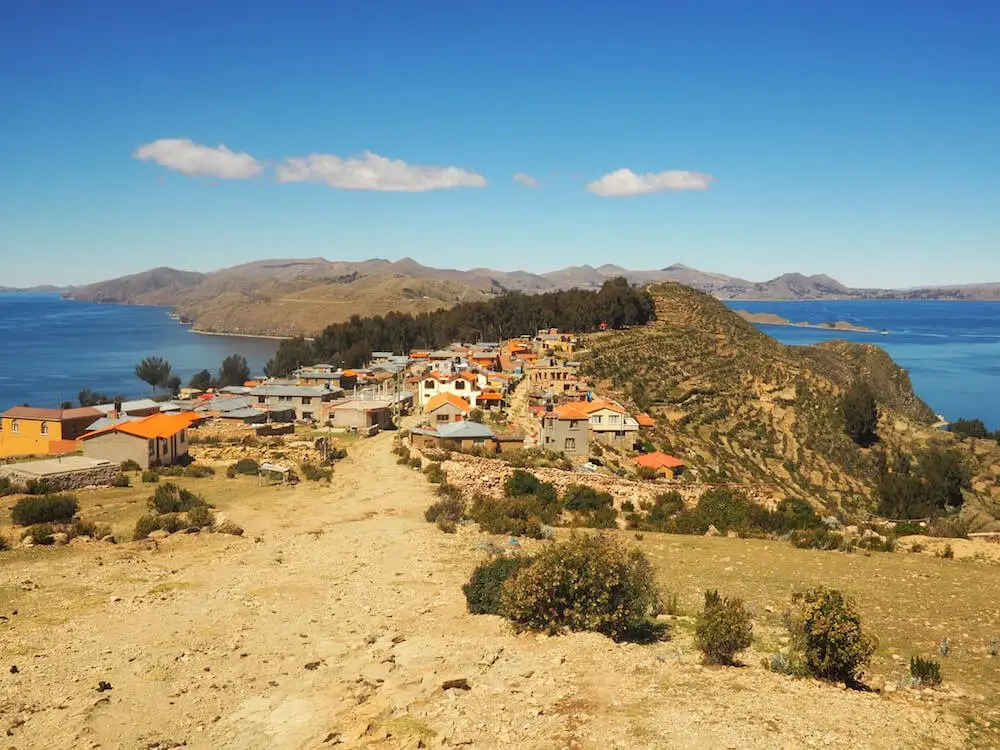 View of Yumani from the footpath