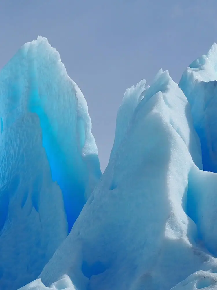Semi-transparent shards of ice