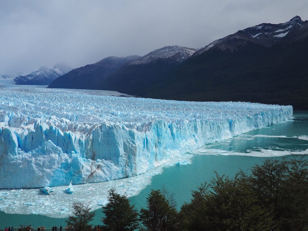 Elevated view of the glacier from the boardwalk