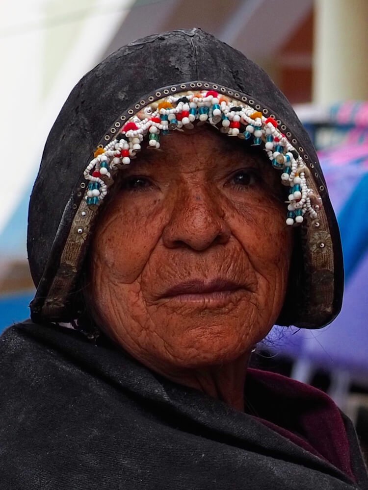 Face profile of a local woman
