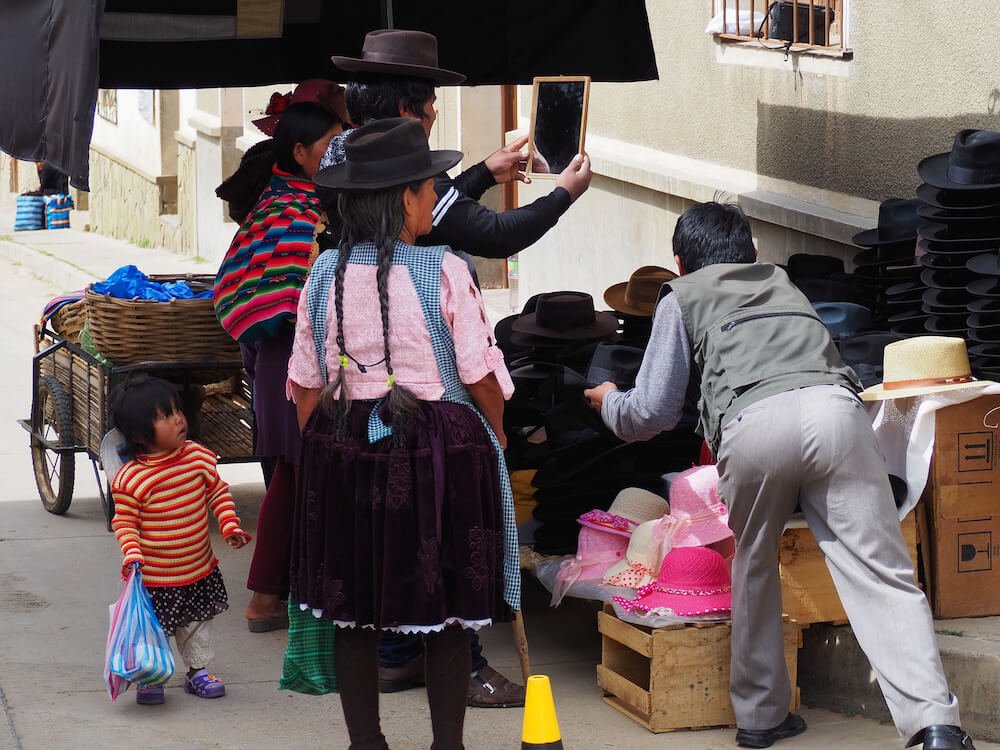 Hat seller in Tarabuco